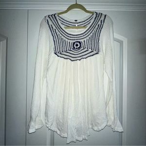 FREE PEOPLE Thermal Geo Bib Top